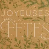 Embout de Bûche Chocolat Blond Joyeuses Fêtes 80 x 80 mm (x42) Florensuc