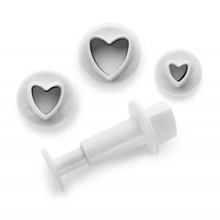 Emporte-Pièce avec Poussoir Coeur (x3) Ibili