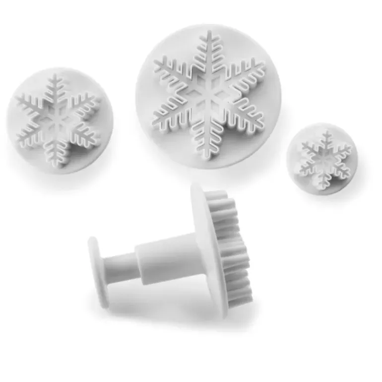 Emporte-Pièce avec Poussoir Flocon de Neige (x3) Ibili