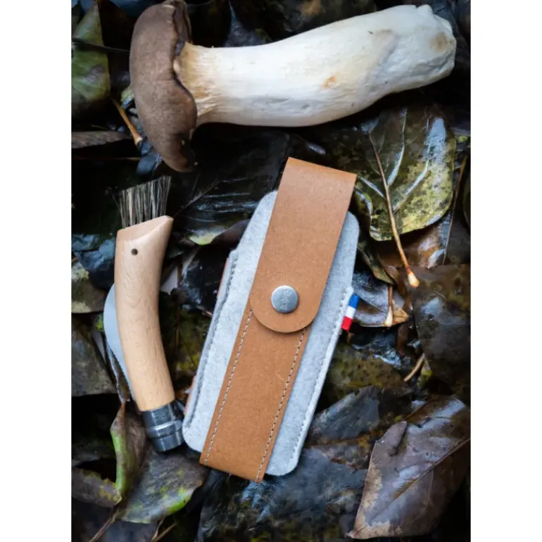 Etui pour Couteau en Cuir et Feutrine Outdoor L Collection France Opinel