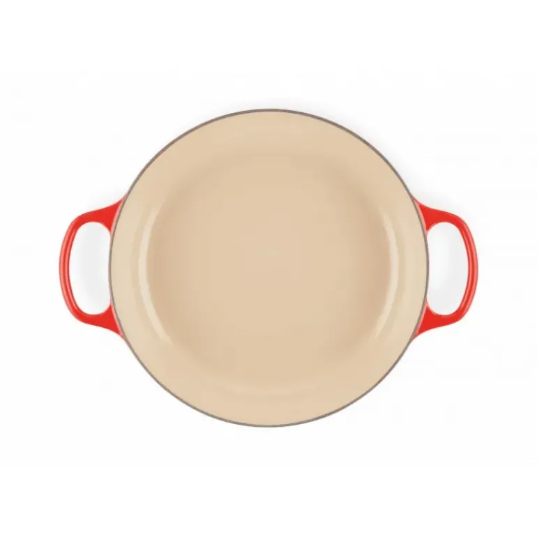Faitout Cerise en Fonte avec Intérieur Sable 30 cm Le Creuset Signature