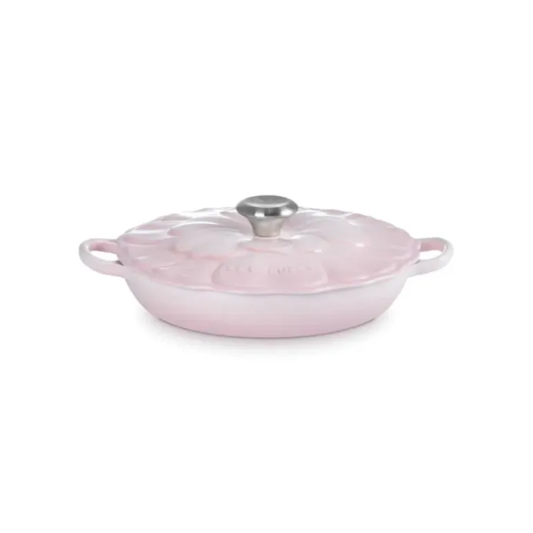 Faitout Fonte Émaillée Pétales Shell Pink 26 cm Le Creuset