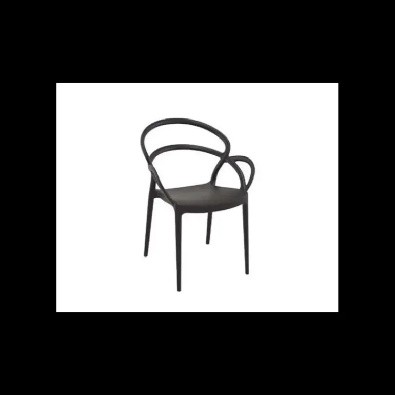 Fauteuil en Polypropylène Mila Noir Siesta