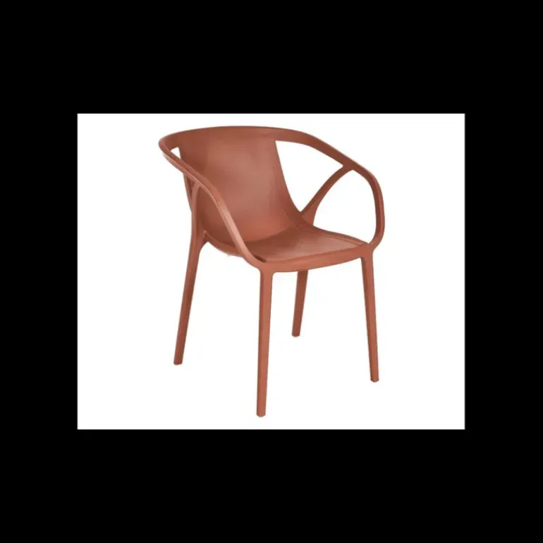 Fauteuil en Polypropylène effet Chevrons Hop Terracotta Ezpeleta