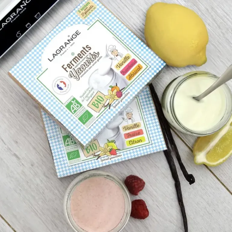 Ferment Lactique Bio 3 Sachets 12g Vanille, Fraise et Citron Lagrange