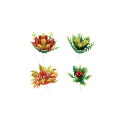 Feuilles de Houx sur pique Assortiment x72