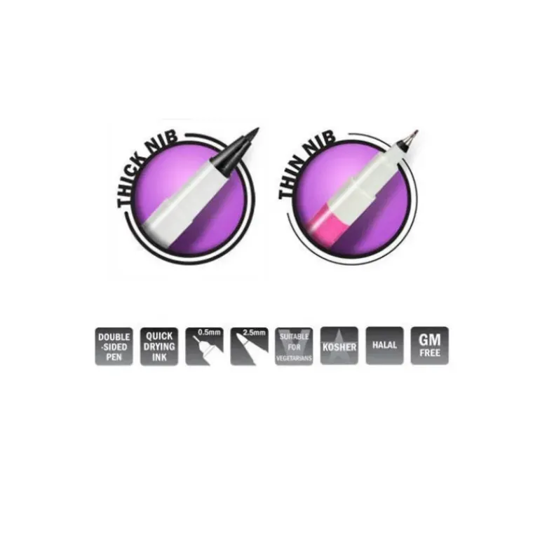 Feutre alimentaire Noir Jais double mines Rainbow Dust