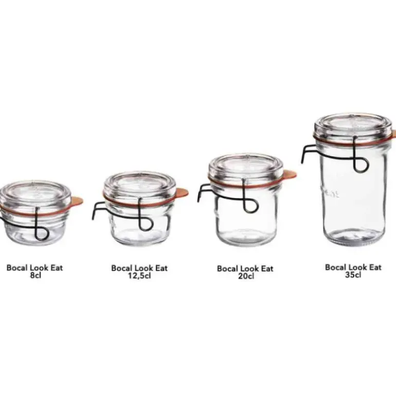 FIN DE SERIE Bocal en Verre 8 cl (x6) Lock Eat