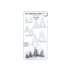 FIN DE SERIE Set Emporte-Pièces Plastique Sapin de Noël 3D (x8) JEM