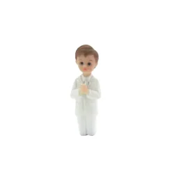 FIN DE SERIE Sujet Communion Garçon en prière 8 cm