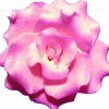 Fleur en sucre Rose frisées couleur rose Ø 7 cm Mallard Ferrière