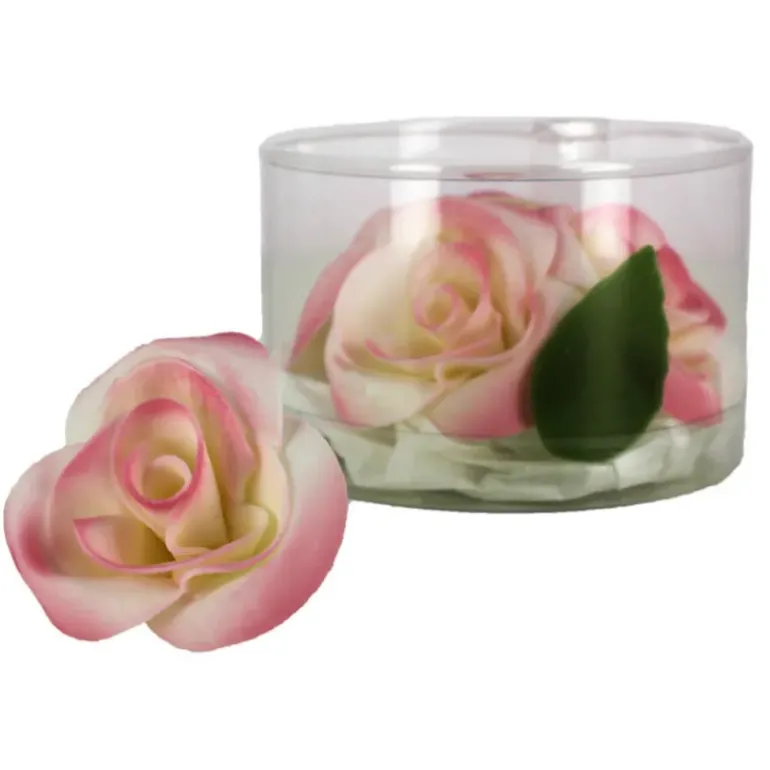 Fleur en sucre Roses - nuancées roses Ø5 cm (x5) Mallard Ferrière