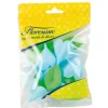 Fleurs de rose bleue x6, grandes feuilles x12 - en Azyme