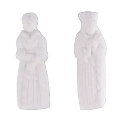 Fèves Roi et Reine Plastique Blanc x144