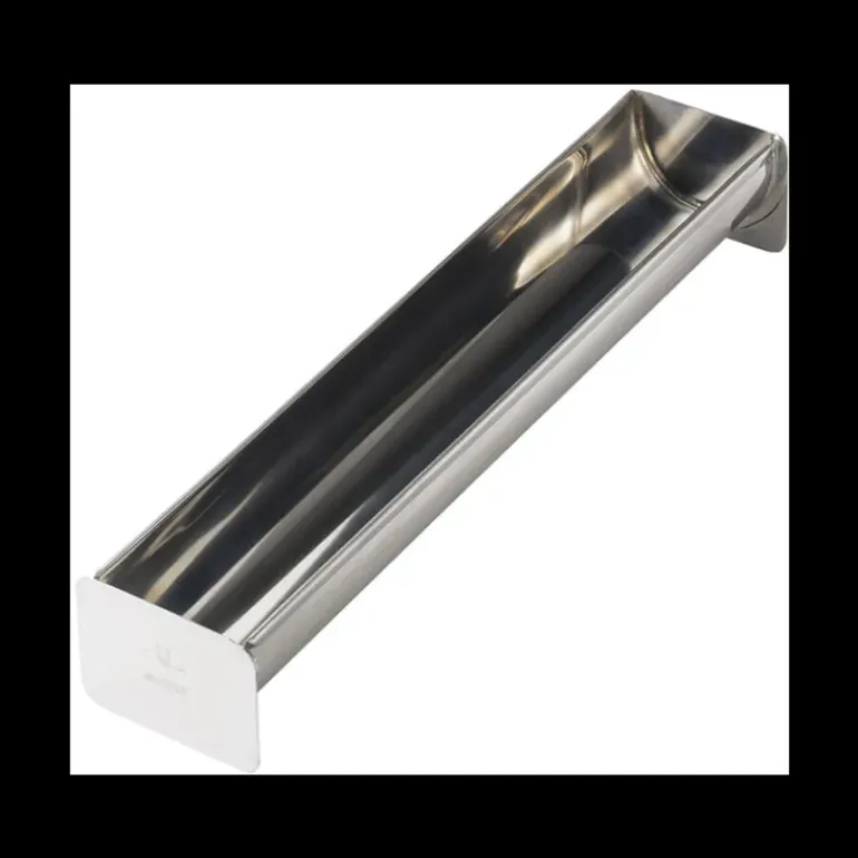 Gouttière à Bûche Inox 35 x 6 cm