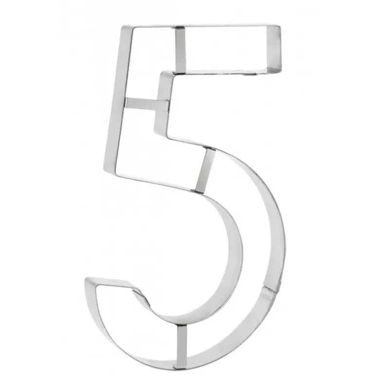 Grand Emporte Pièce Inox Chiffre 5 32x18 cm