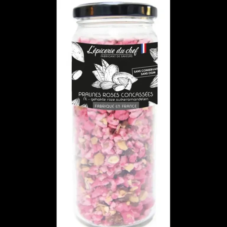 Grand pot pralines roses concassées 220 g L'Epicerie du chef