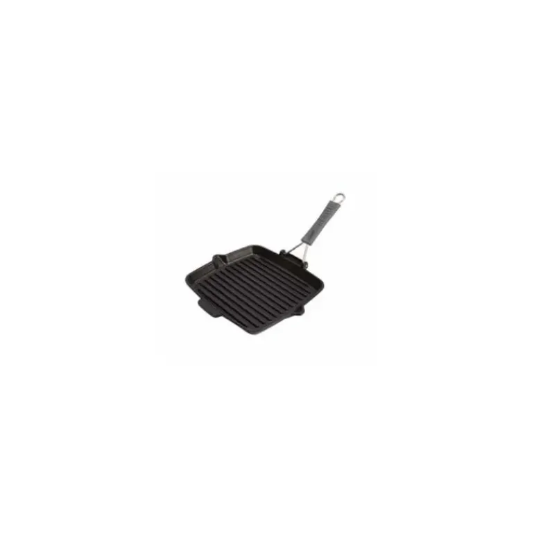 Gril en fonte carré 24 x 24 cm Manche Silicone Staub