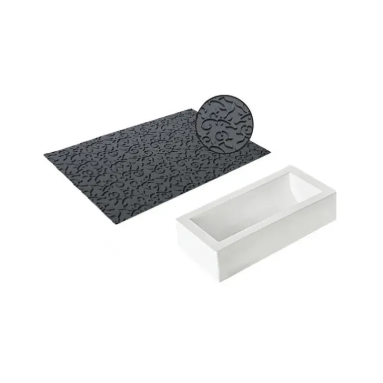 Kit Moule à bûche et Tapis Décor Arabesque SilikoMart Professional