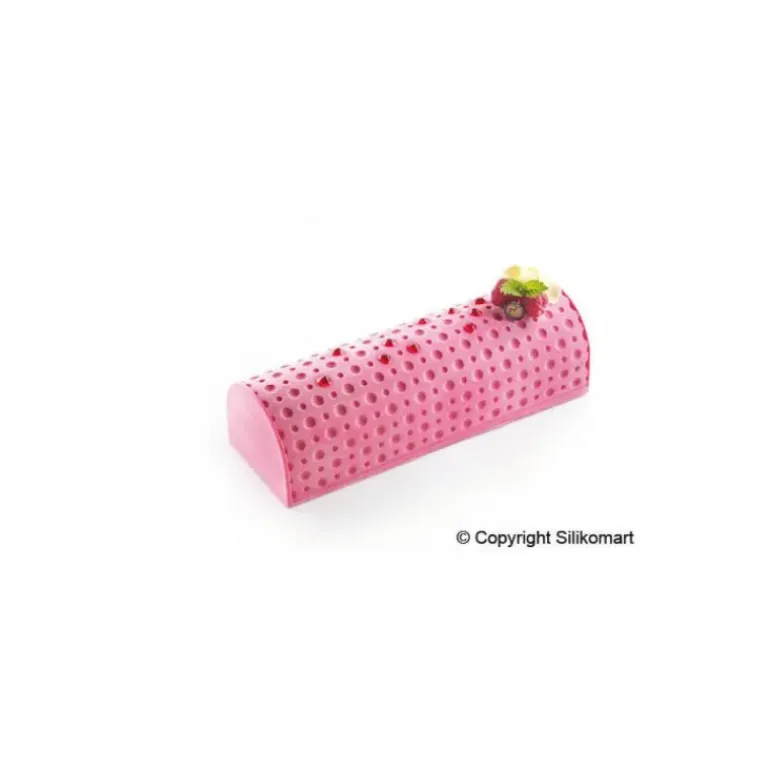 Kit Moule à Bûche et Tapis Décor Pois SilikoMart Professional