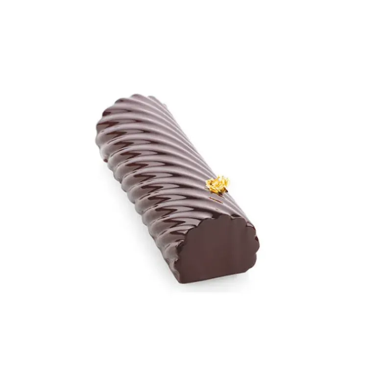 Kit Moule à Bûche Torsade Plastique 25 x 8 cm x H 6,7 cm Silikomart Professional