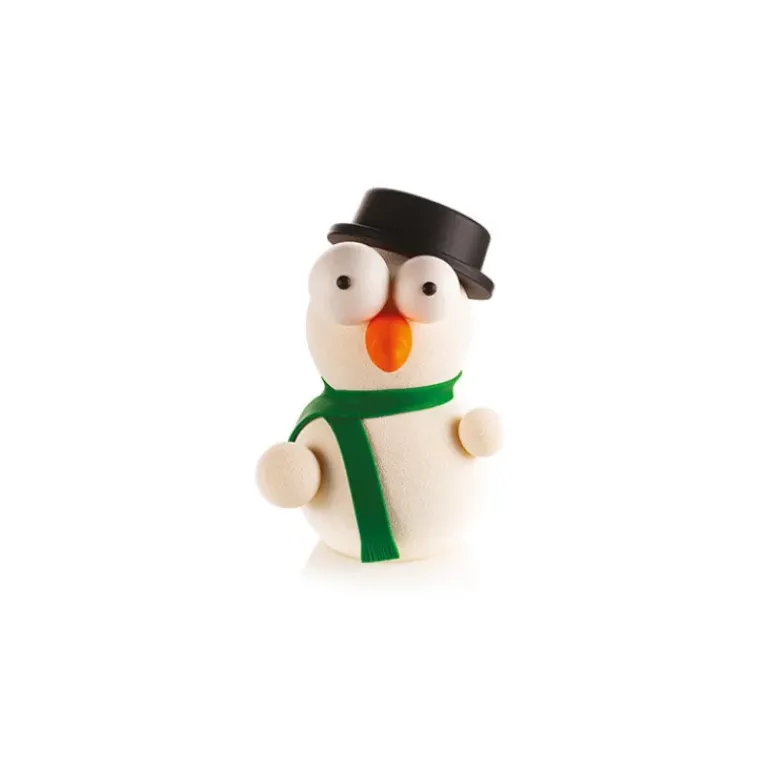 Kit Moules Chocolat Bonhomme de Neige en PVC 18,1 cm x H 21,2 cm (x4) Silikomart Professional