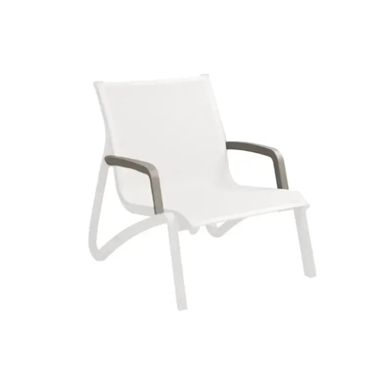 Lot 2 Accoudoirs pour Fauteuil Conversationnel Gris Platinium Sunset Grosfillex