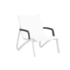 Lot 2 Accoudoirs pour Fauteuil Conversationnel Noir Volcanique Sunset Grosfillex
