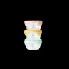 Lot 3 Boîtes de Conservation Rondes pour Bébé en Verre Graduées 240 ml Pebbly