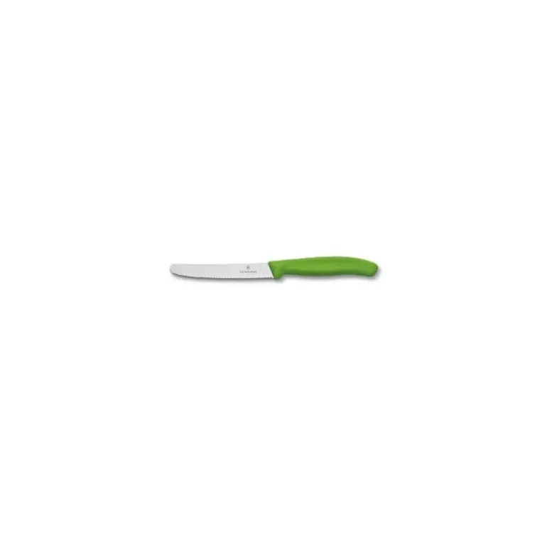 Lot 2 Couteaux à Tomate 11 cm Vert Swiss Classic Victorinox