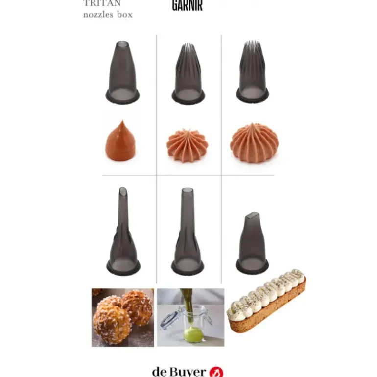 Lot 6 Douilles Tritan à Garnir De Buyer