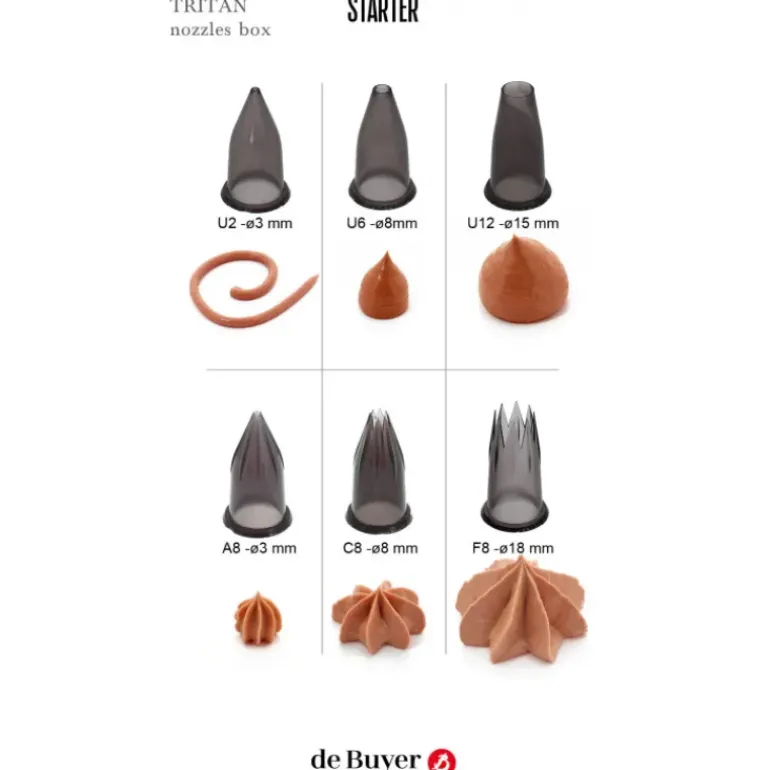 Lot 6 Douilles Tritan Débutant De Buyer