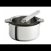 Lot de 3 Casseroles inox avec Poignée Blanche Mutine Amovible Cristel