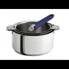 Lot de 3 Casseroles inox avec Poignée Bleue Mutine Amovible Cristel