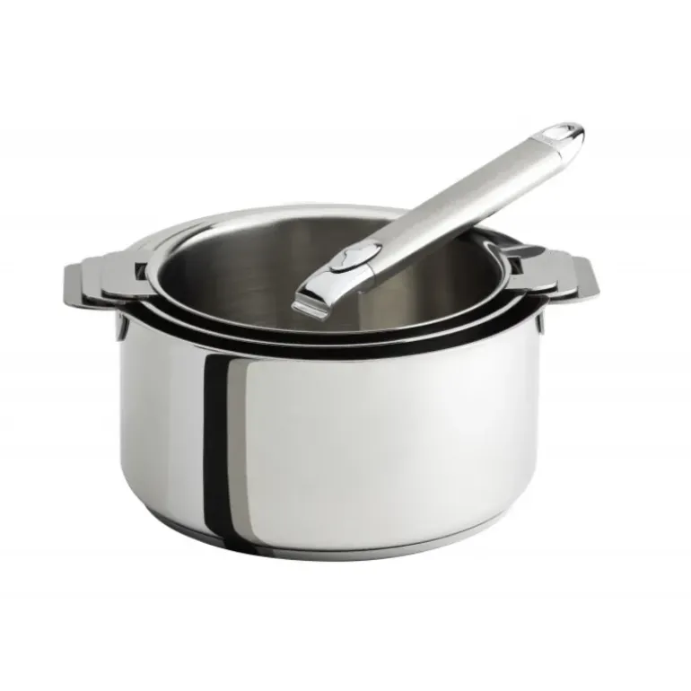 Lot de 3 Casseroles inox Mutine Amovible avec Poignée Zenith Cristel