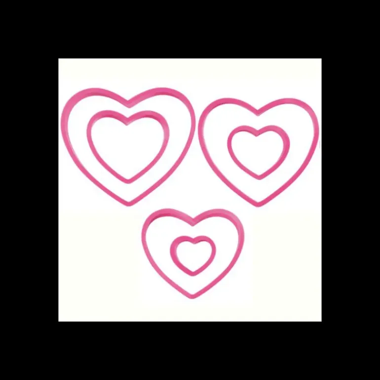 Lot de 6 Emporte-Pièces Cœur Wilton
