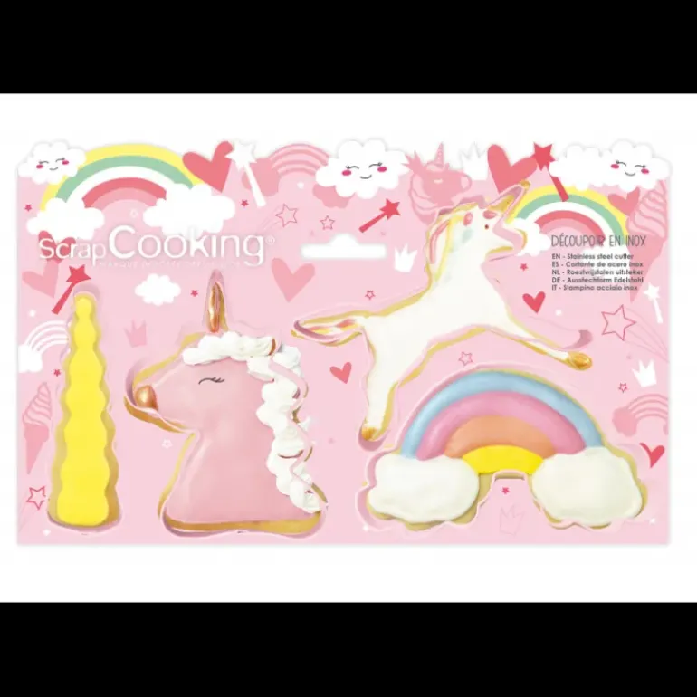 Lot de 4 Emporte-Pièces Licorne Scrapcooking