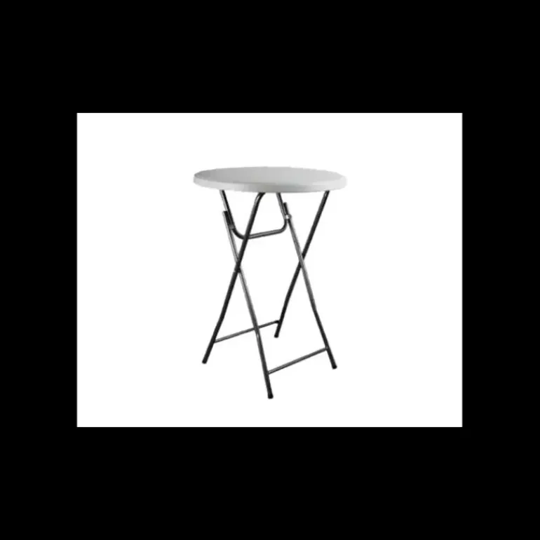 Mange-Debout Pliant Blanc Structure Noire Congrès Lyrose