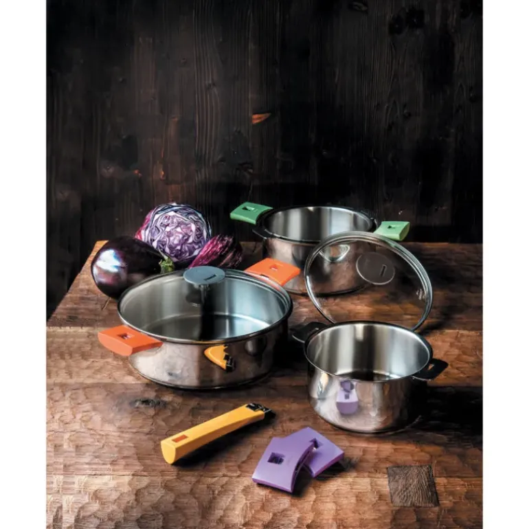 Marmite Mutine Ø 24 cm Manche Amovible Inox Cristel
