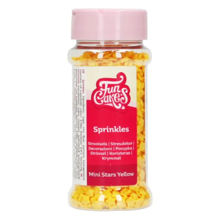 Mini Etoiles Jaunes en sucre 60 g Funcakes
