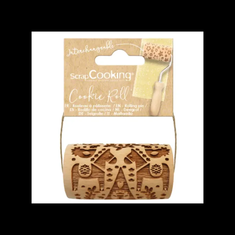 Mini Rouleau à Pâtisserie Empreinte Noël 7 cm Scrapcooking