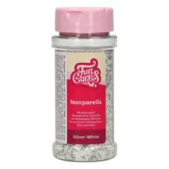 Mélange Mini-Billes Argentées et Blanches 80 g Funcakes