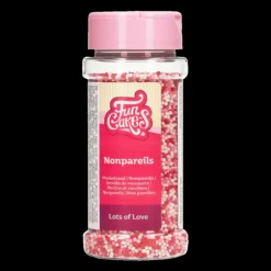 Mélange Mini-billes rouges, roses et blanches 80 g Funcakes