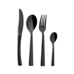 Ménagère 24 pièces HIDRAULIC BLACK Inox 18% 3 mm Comas