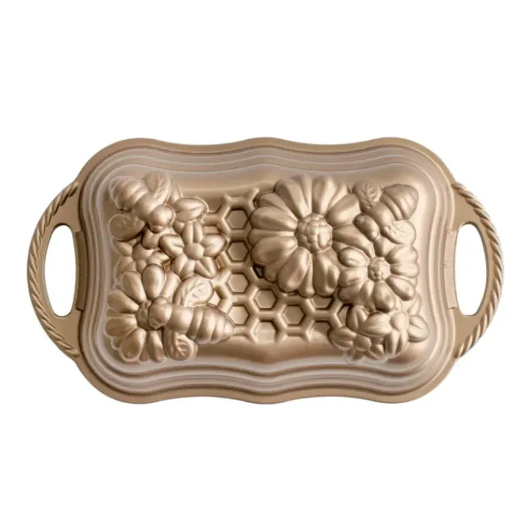 Moule à Cake Fleurs et Abeilles Toffee Nordic Ware