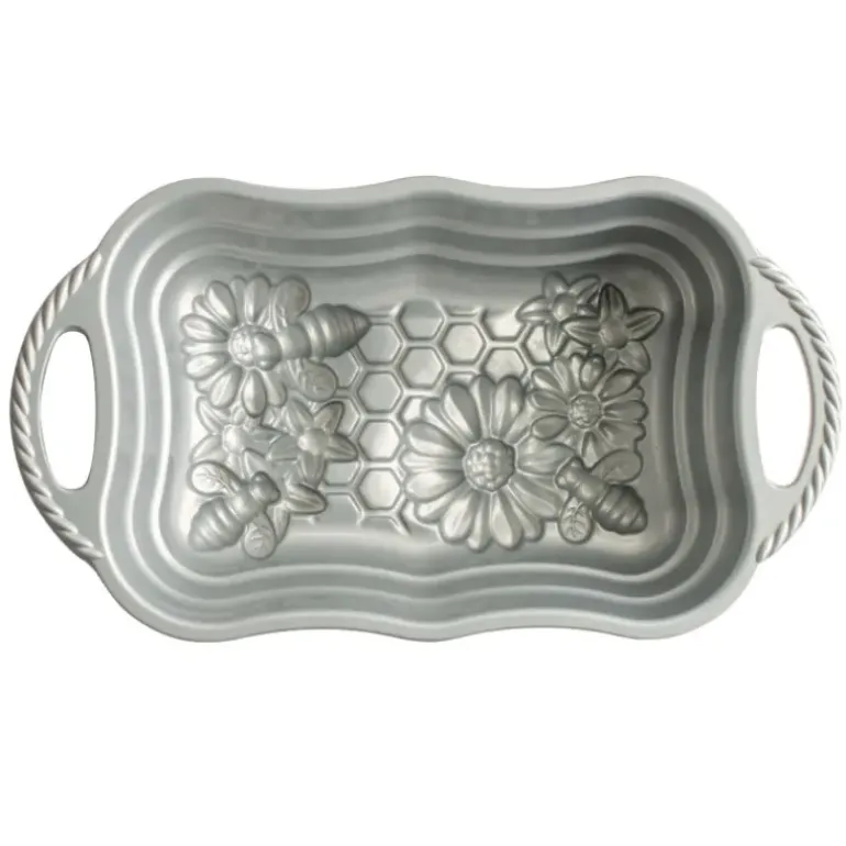 Moule à Cake Fleurs et Abeilles Toffee Nordic Ware