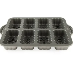 Moule à Cakes de Noël (x8) Silver Nordic Ware