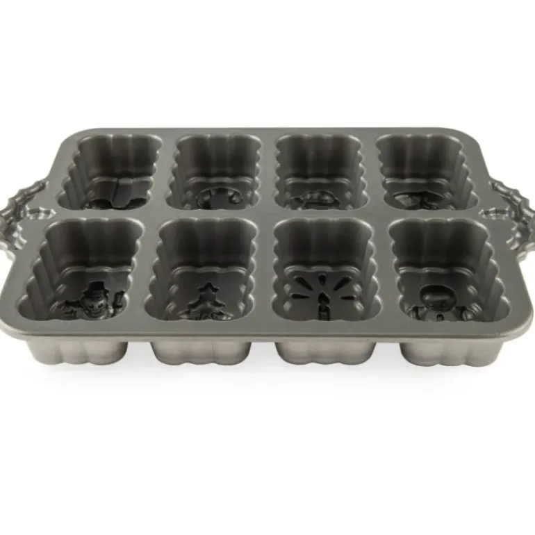 Moule à Cakes de Noël (x8) Silver Nordic Ware
