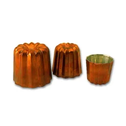 Moule à Cannelés en Cuivre étamé 4,5 cm x H 4,5 cm Mallard Ferrière