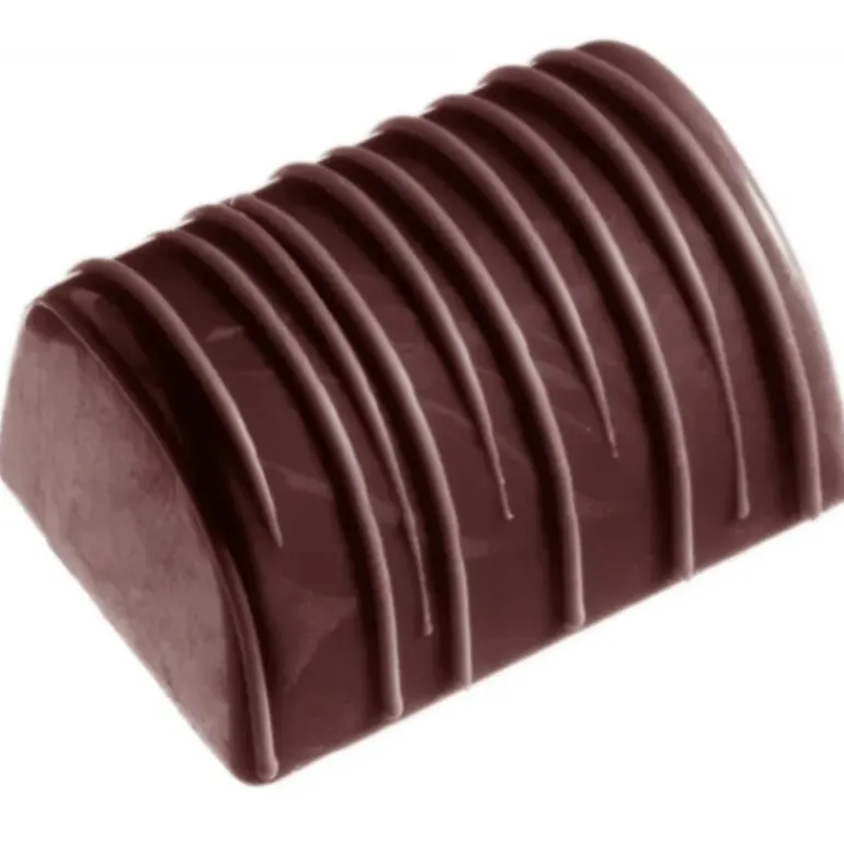 Moule à chocolat 24 Bonbons Rectangle décors striés Chocolate World